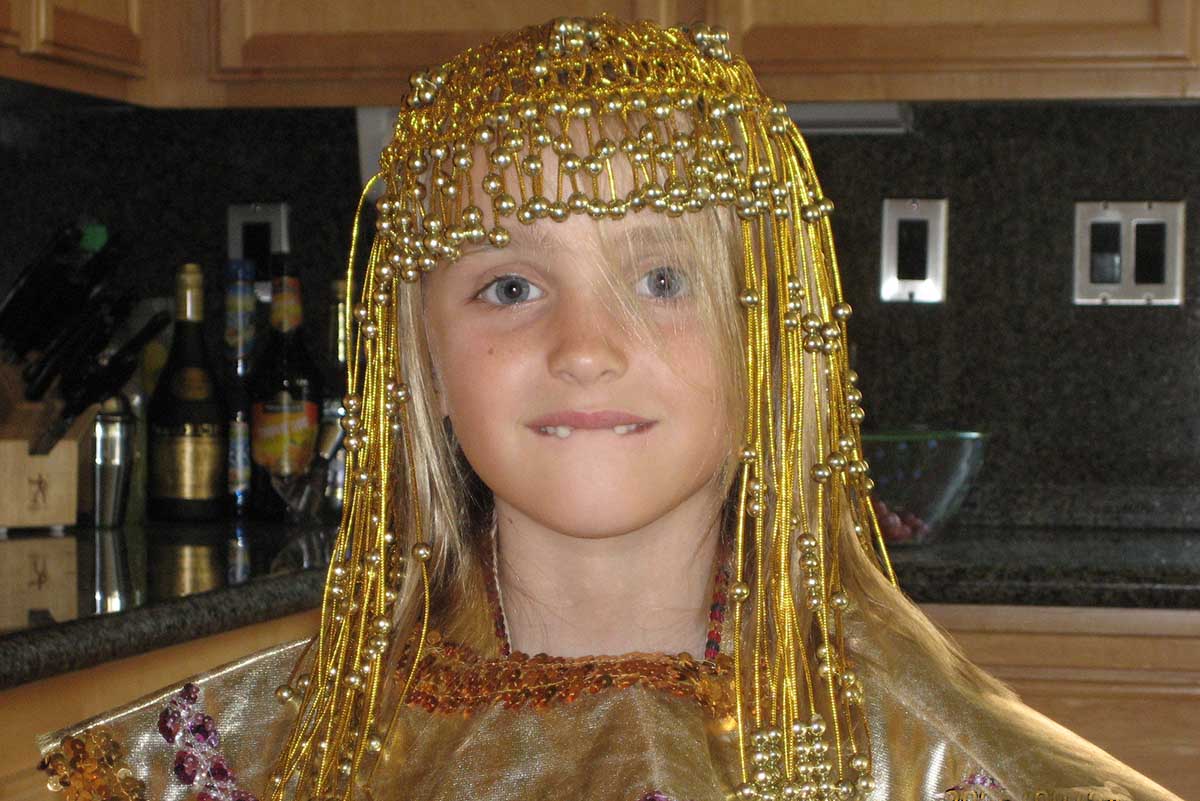 Amber dressed like Egyptian queen