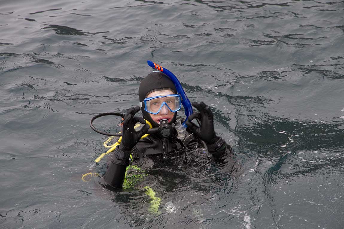 Ryan SCUBA-diving