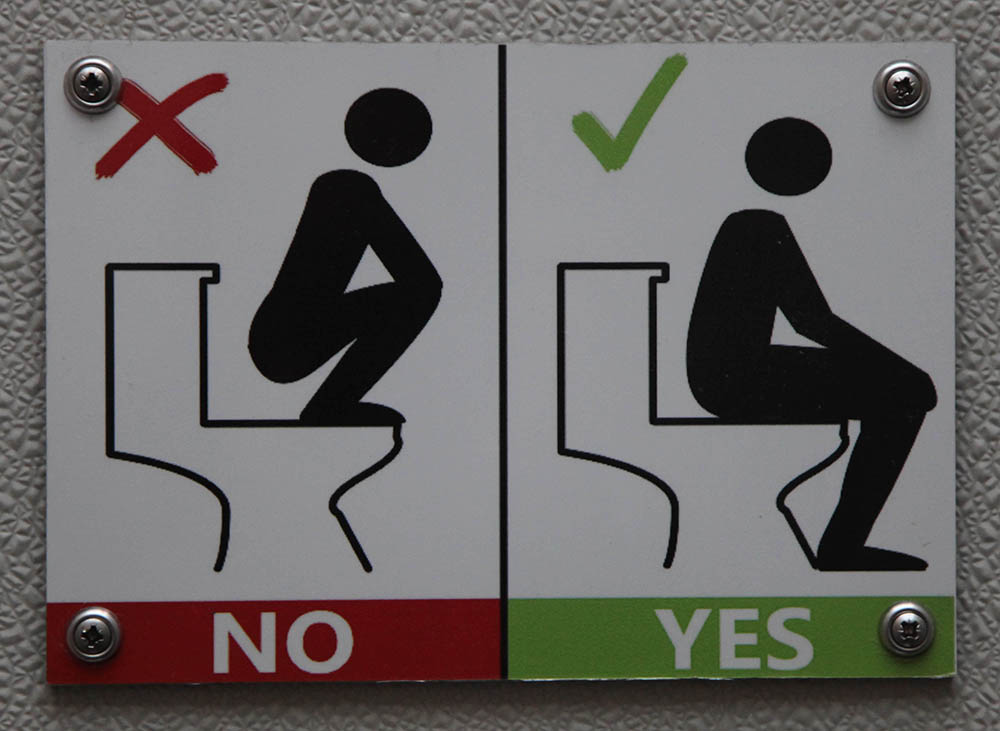 How to use toilet sign