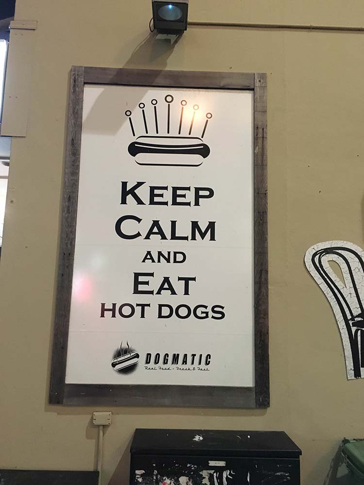 Hot dog sign